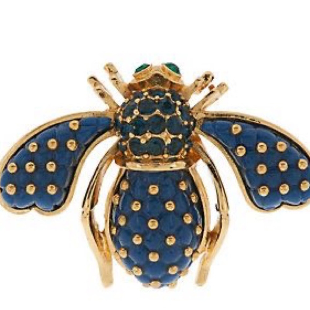 Joan rivers blue quilt bee brooch
